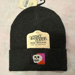 Blue Q Beanie Knit Head Insulator Skull Gray Unisex Copy